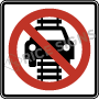 Do Not Drive On Tracks Symbol Signs