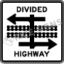 Divided Highway Train Crossing