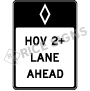 Hov 2+ Lane Ahead