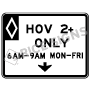 Hov 2+ Only Time Restrictions