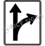 Optional Movement Right Or Straight Signs