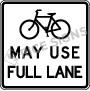 Bicycles May Use Full Lane