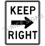 Keep Right Horizontal Arrow