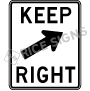 Keep Right Angle Arrow