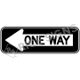 One Way (enclosed In Left Arrow) Signs