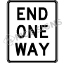 End One Way Signs