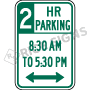 2 Hour Parking with Time Limit Signs