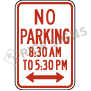 No Parking Time Range