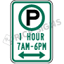 1 Hour Pay Parking with Time Range