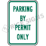 Parking By Permit Only Signs