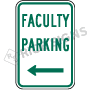 Faculty Parking With Arrow