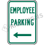 Employee Parking With Arrow