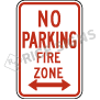 No Parking Fire Zone Signs