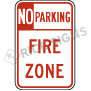 No Parking Fire Zone Style A