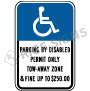 Florida Parking By Disabled Permit Only Signs