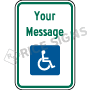 Custom Wording With Handicap Symbol Signs