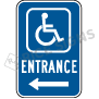 Handicap Entrance With Arrow Signs