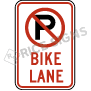 No Parking Bike Lane Symbol