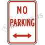 No Parking With Arrow