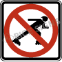 No Skating Symbol Signs