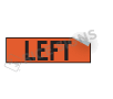 LEFT overlay for 36x36 non-reflective Right Lane Closed Ahead roll-up sign