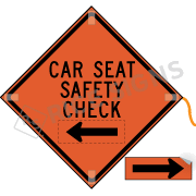 Car Seat Safety Check with Reversible Arrow
