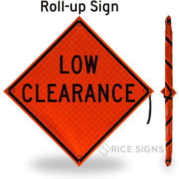Low Clearance Roll-Up Signs