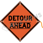 Detour Ahead (velcro Around Ahead) Roll-Up Signs