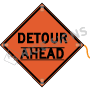 Detour Ahead (snaps Around Ahead) Roll-Up Signs