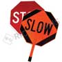 Stop/Slow Paddle with 15" Handheld ABS Plastic Staff