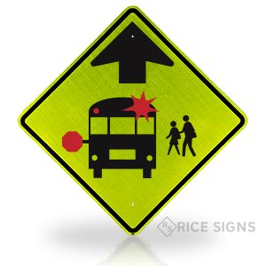 School Bus Stop Ahead Symbol