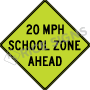 School Speed Zone Ahead