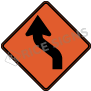 Reverse Curve Left Signs