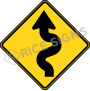 Winding Road Left Signs