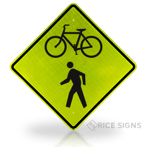 Bicycle Pedestrian Trail Crossing Signs