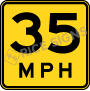 Advisory Speed Signs