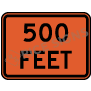 500 Feet Signs