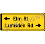 Two-line Advance Street Name