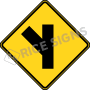 Side Road Left Angle Signs