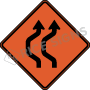 Double Reverse Curve Left Two Lanes