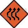 Double Reverse Curve Left Three Lanes