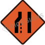 Left Lane Ends Symbol