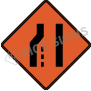 Left Lane Ends Symbol Signs