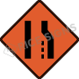 Right Lane Ends Symbol Signs