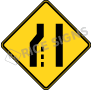 Left Lane Ends Symbol