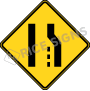 Right Lane Ends Symbol Signs