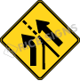 Entering Roadway Added Lane Signs