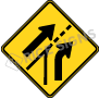 Entering Roadway Added Lane Signs