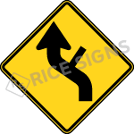 Left Reverse Curve With Side Road Style D