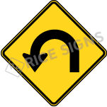 Hairpin Curve Left Sign